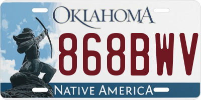 OK license plate 868BWV