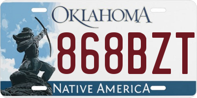 OK license plate 868BZT