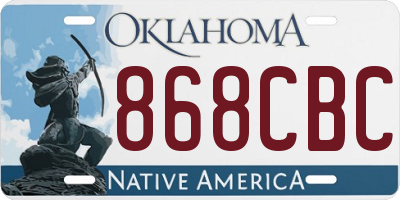OK license plate 868CBC