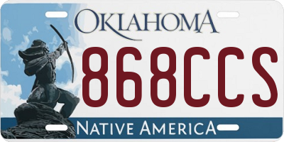 OK license plate 868CCS