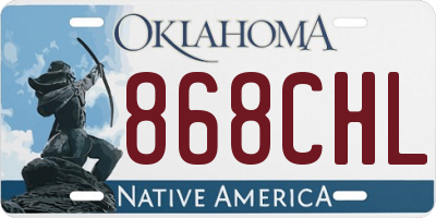 OK license plate 868CHL