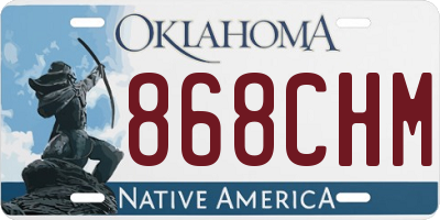 OK license plate 868CHM