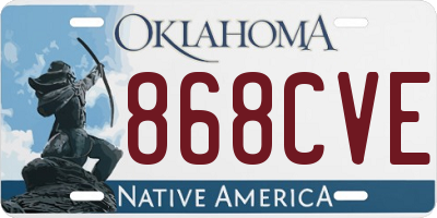 OK license plate 868CVE