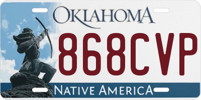 OK license plate 868CVP