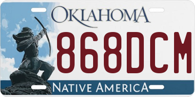 OK license plate 868DCM