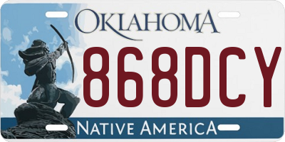 OK license plate 868DCY