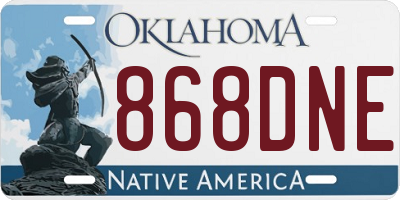OK license plate 868DNE