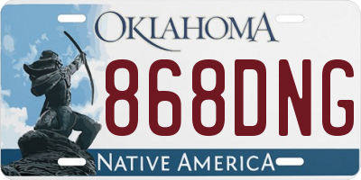 OK license plate 868DNG