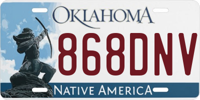 OK license plate 868DNV