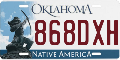 OK license plate 868DXH