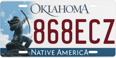 OK license plate 868ECZ