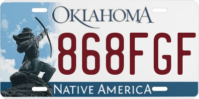 OK license plate 868FGF