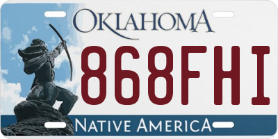 OK license plate 868FHI
