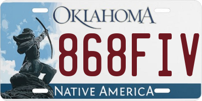 OK license plate 868FIV
