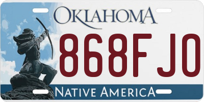 OK license plate 868FJO