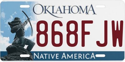 OK license plate 868FJW