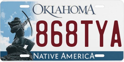 OK license plate 868TYA
