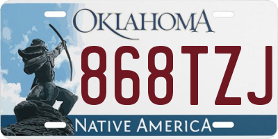 OK license plate 868TZJ