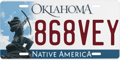 OK license plate 868VEY