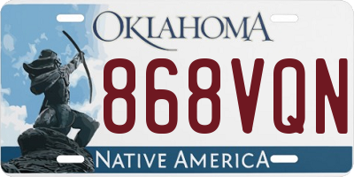 OK license plate 868VQN