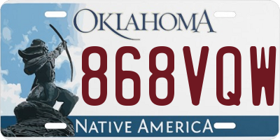 OK license plate 868VQW