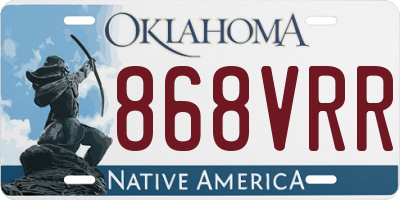 OK license plate 868VRR