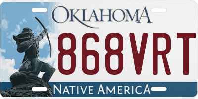 OK license plate 868VRT