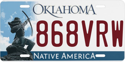 OK license plate 868VRW