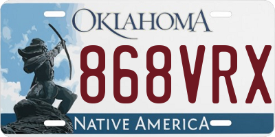 OK license plate 868VRX