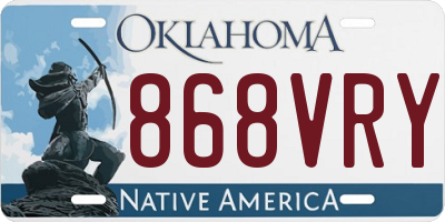 OK license plate 868VRY
