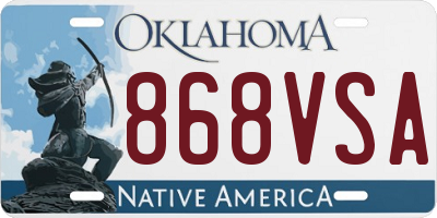 OK license plate 868VSA