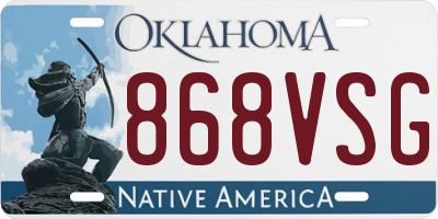 OK license plate 868VSG