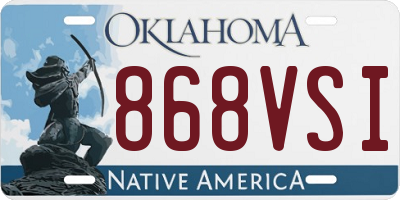 OK license plate 868VSI