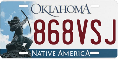 OK license plate 868VSJ