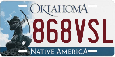 OK license plate 868VSL