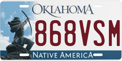OK license plate 868VSM