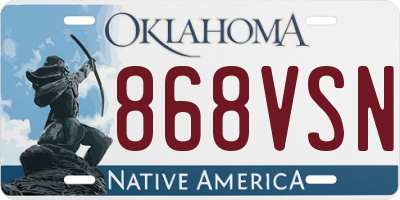 OK license plate 868VSN