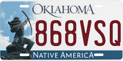 OK license plate 868VSQ