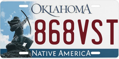 OK license plate 868VST