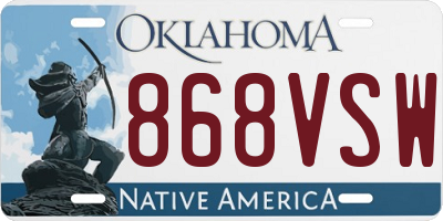 OK license plate 868VSW