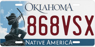 OK license plate 868VSX