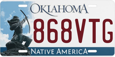 OK license plate 868VTG