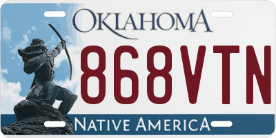 OK license plate 868VTN