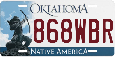 OK license plate 868WBR