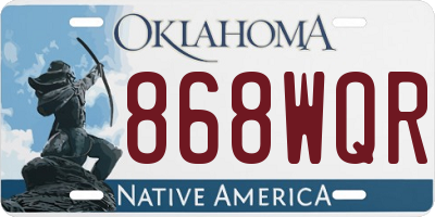 OK license plate 868WQR