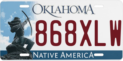 OK license plate 868XLW