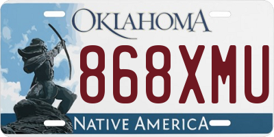 OK license plate 868XMU