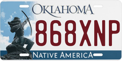 OK license plate 868XNP