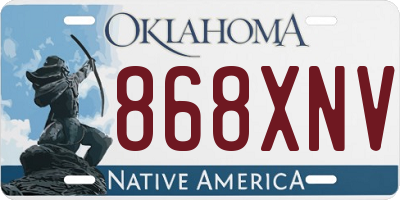 OK license plate 868XNV