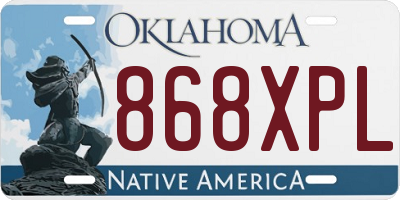 OK license plate 868XPL